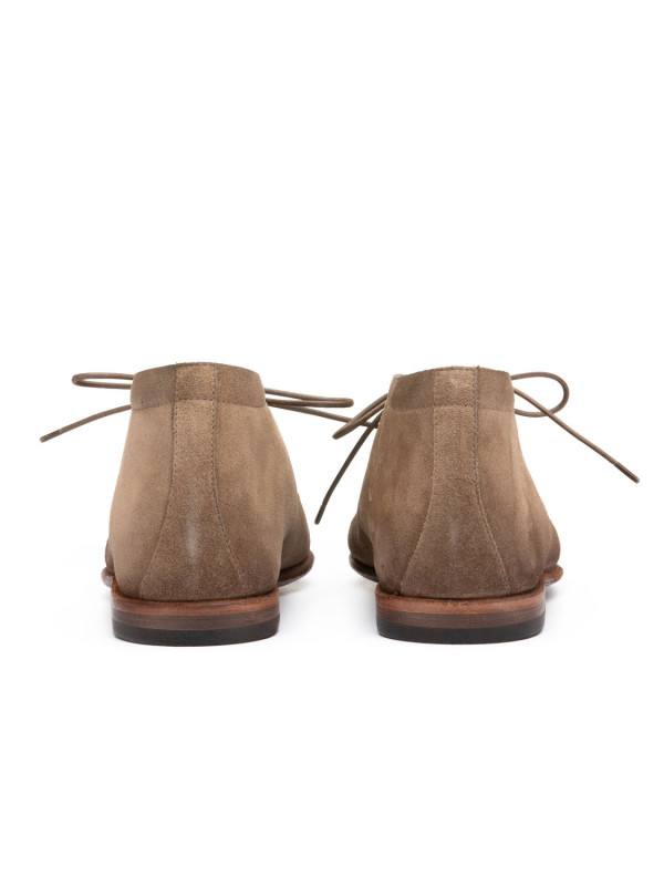 Brandy-hue suede ankle boots