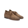 Clay-brown suede chukka booties