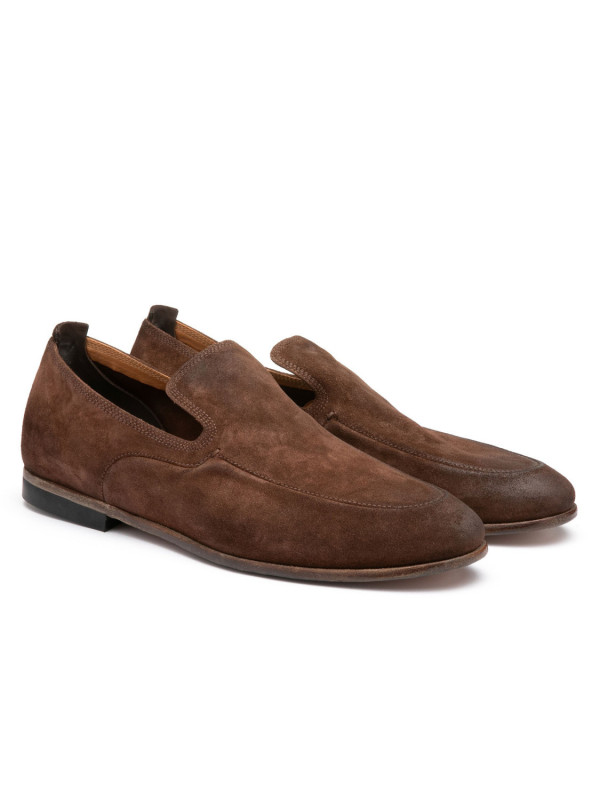 Brown suede loafers