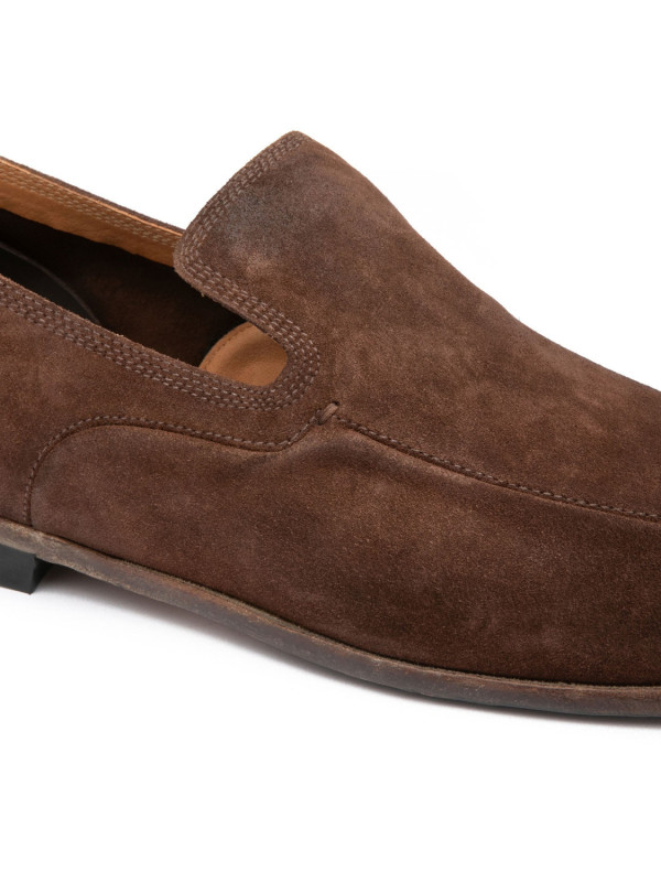 Mocassini in suede marrone