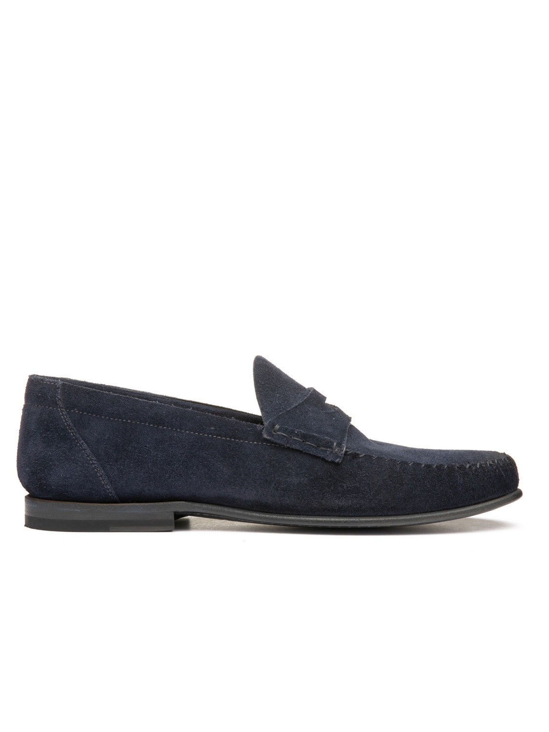 Silvano Sassetti Mocassini Penny in suede navy