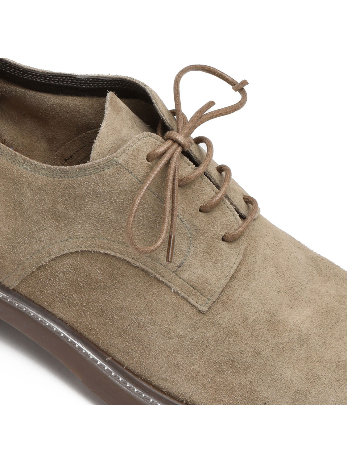 Taupe suede lace up shoes