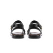 Black leather sandals