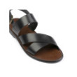 Black leather sandals