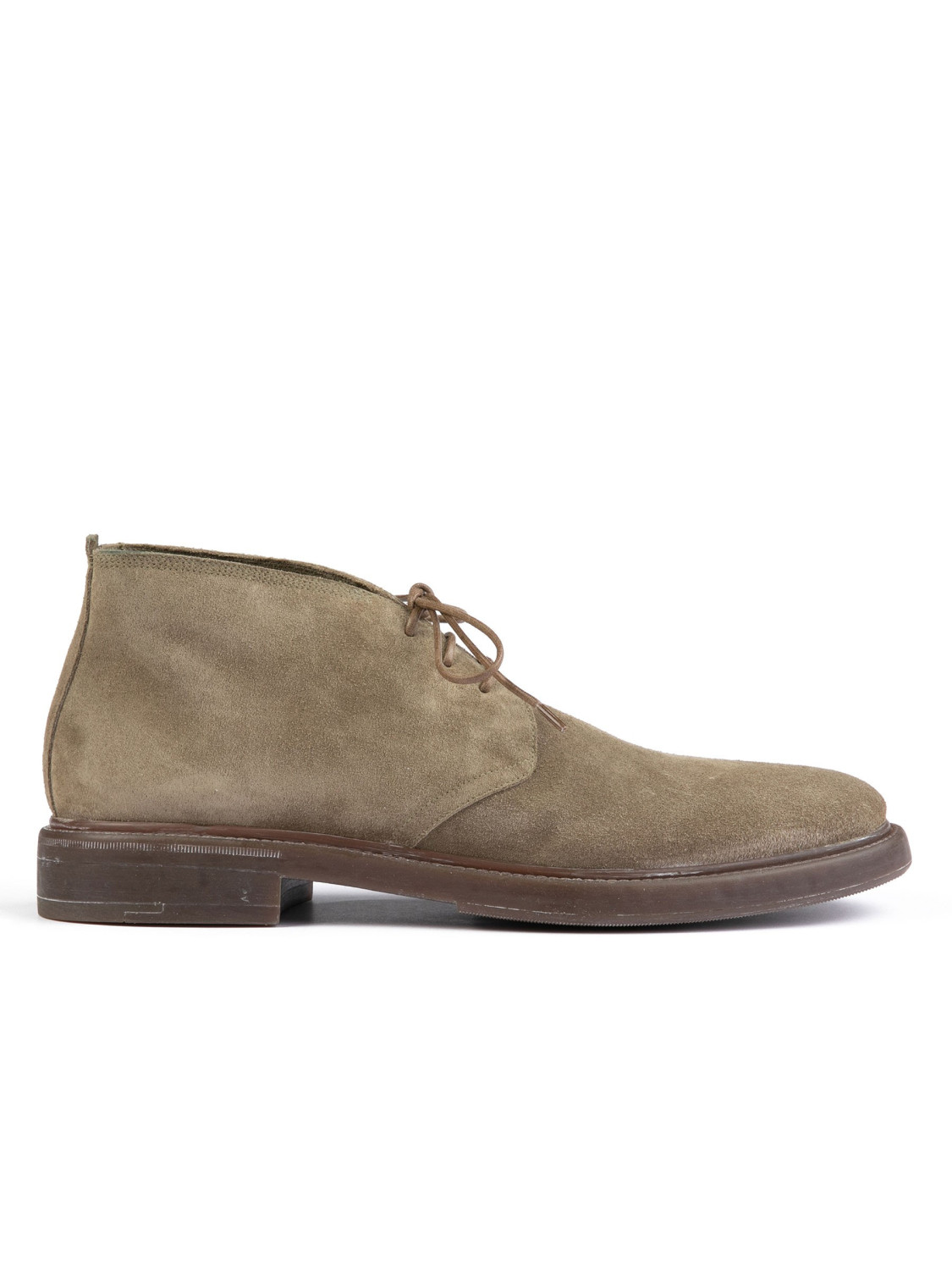 Taupe suede chukka boots