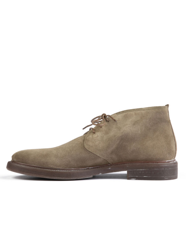 Polacchini in suede color tortora