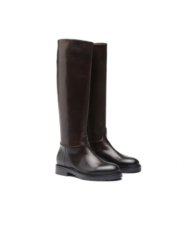 Merini dark brown leather boots