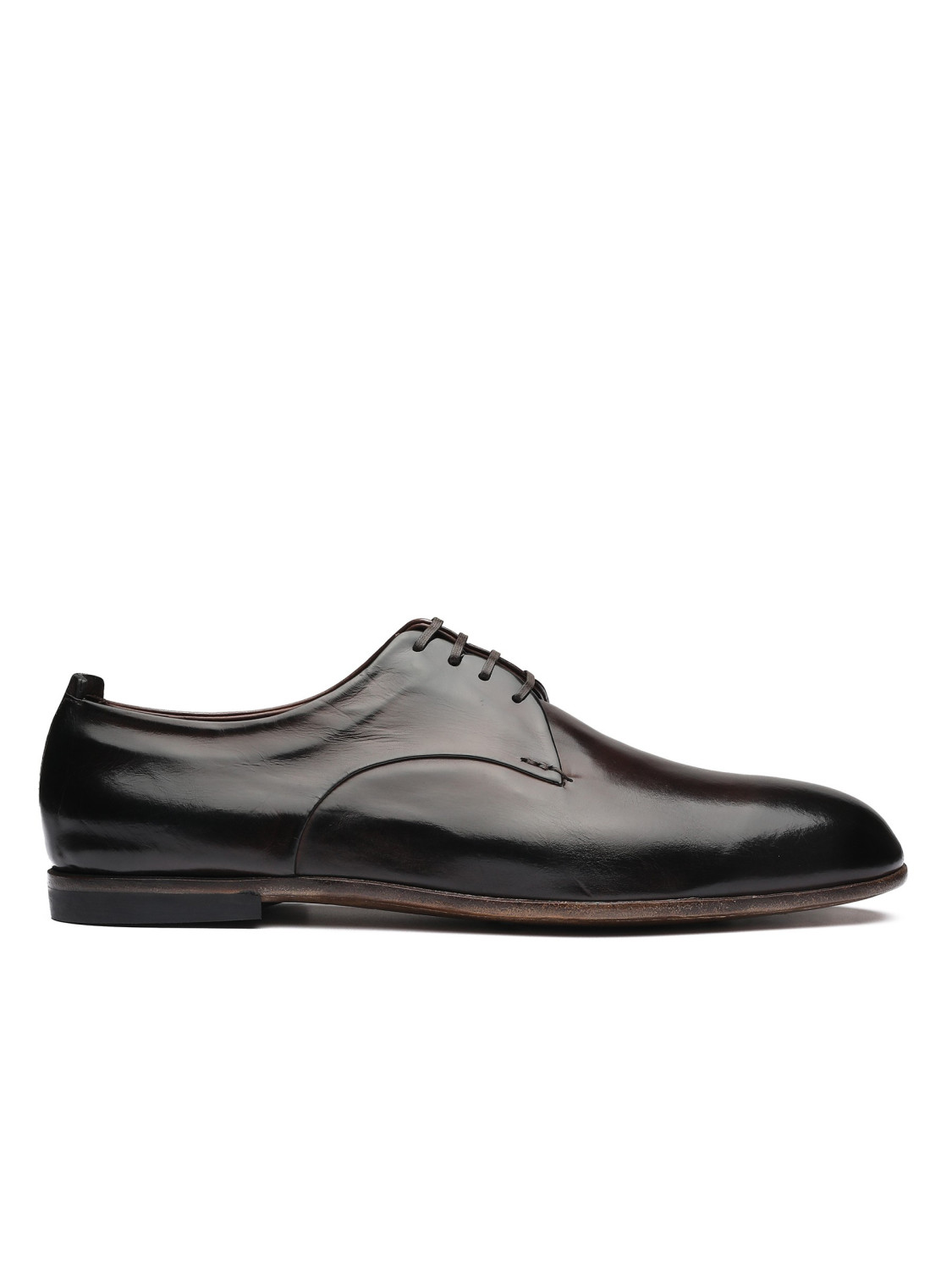 Dark brown leather Derby shoes