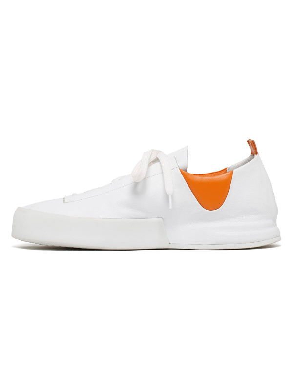 Incerti white and orange sneakers
