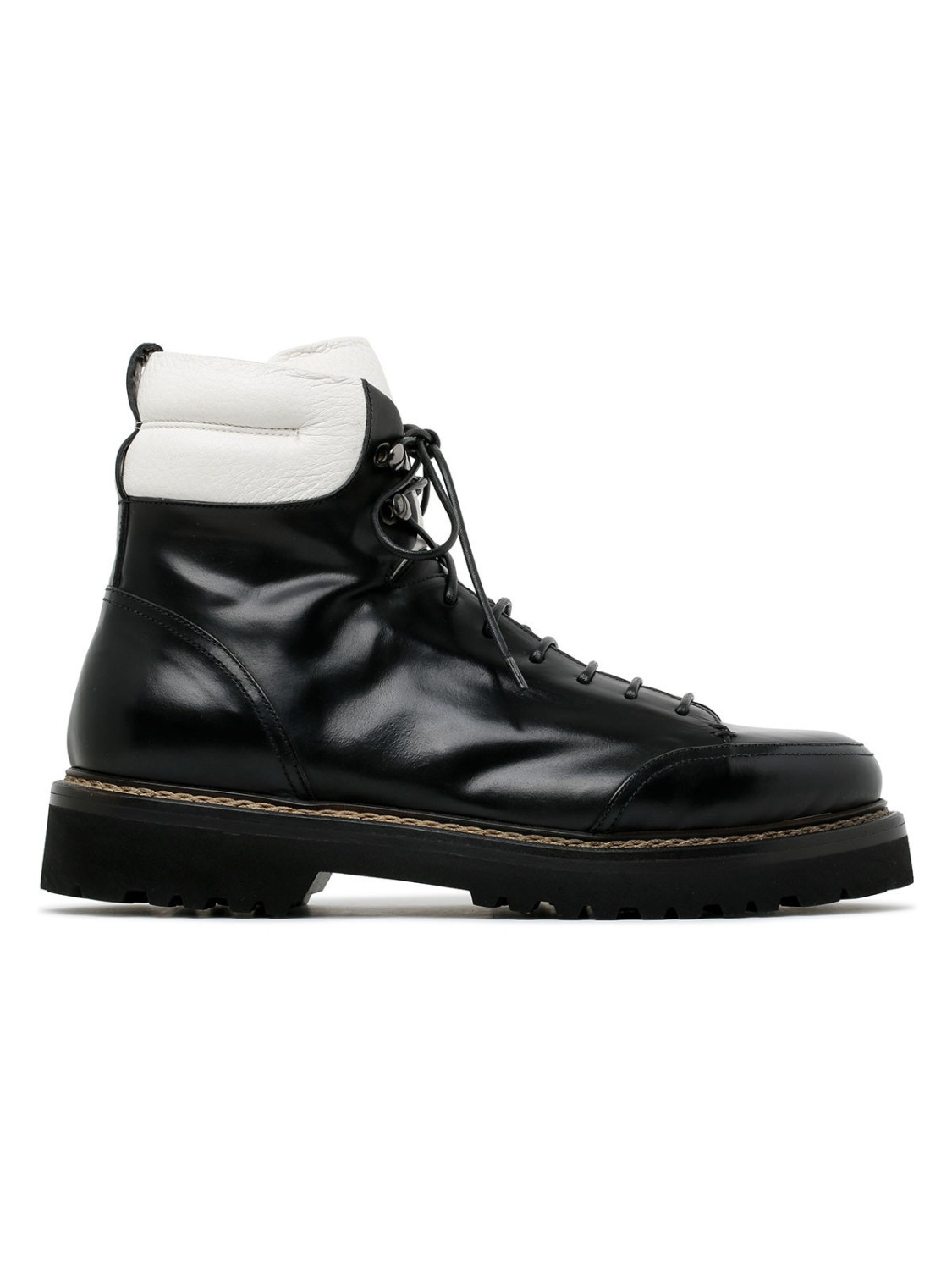 Bicolor combat boots