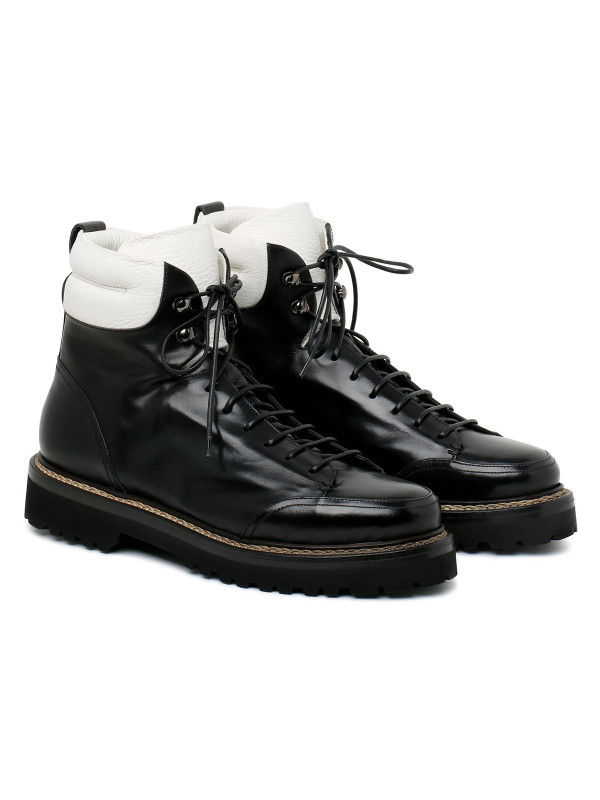 Bicolor combat boots