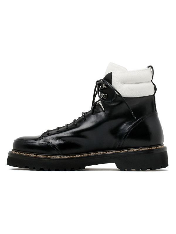 Bicolor combat boots