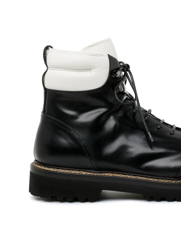 Bicolor combat boots