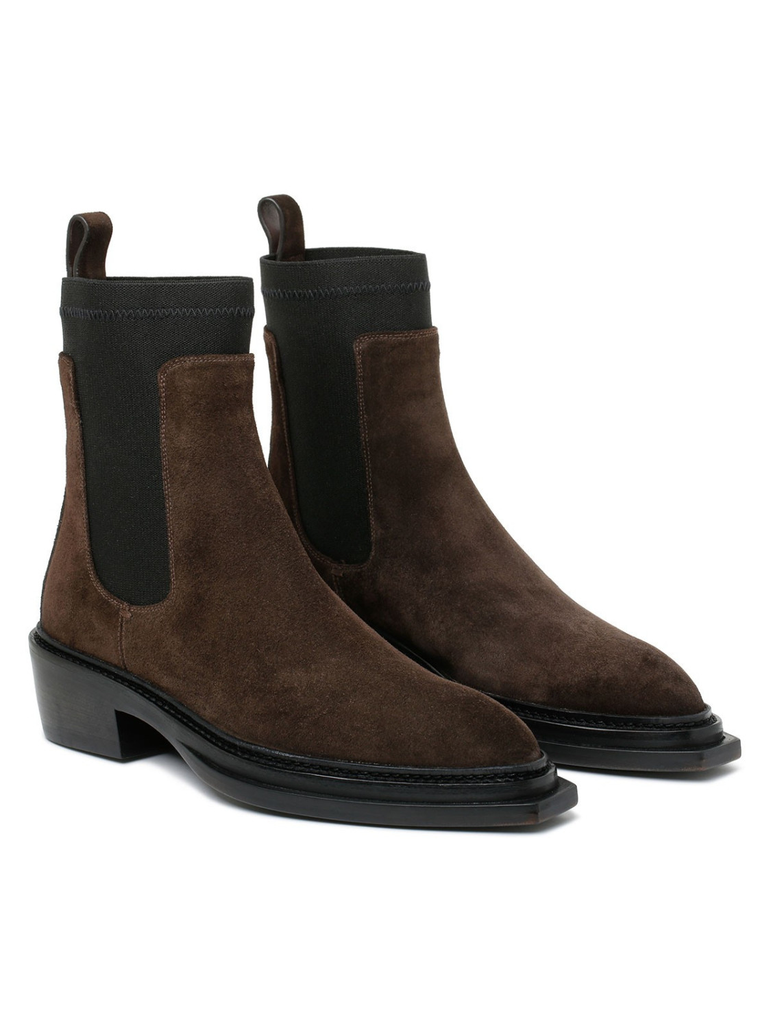 Dark brown suede booties hotsell