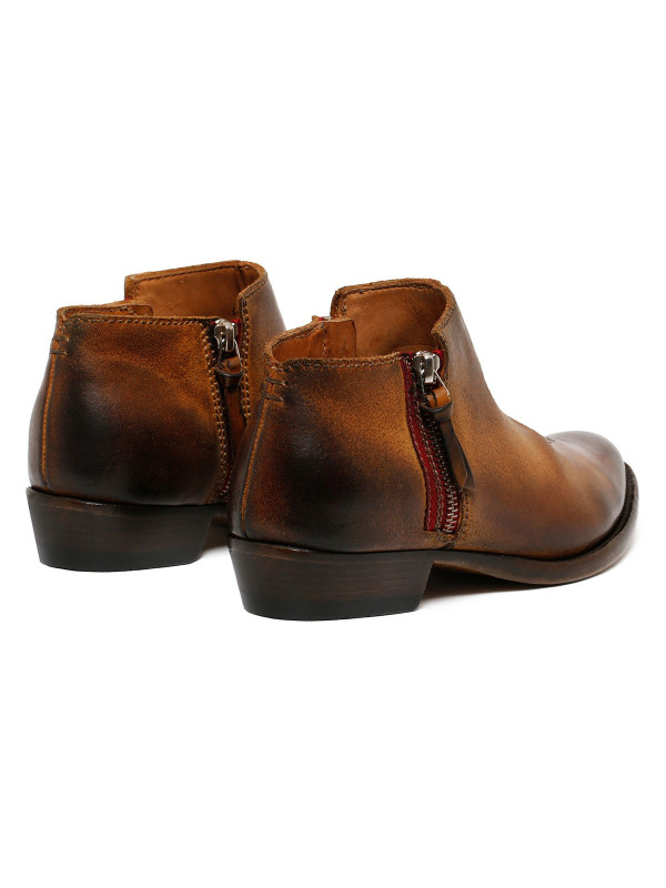 Degradé dark brown ankle boots