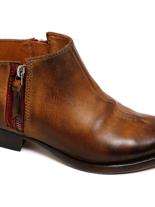 Degradé dark brown ankle boots