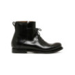 Black calf leather ankle boots