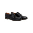 Double monk strap black shoes