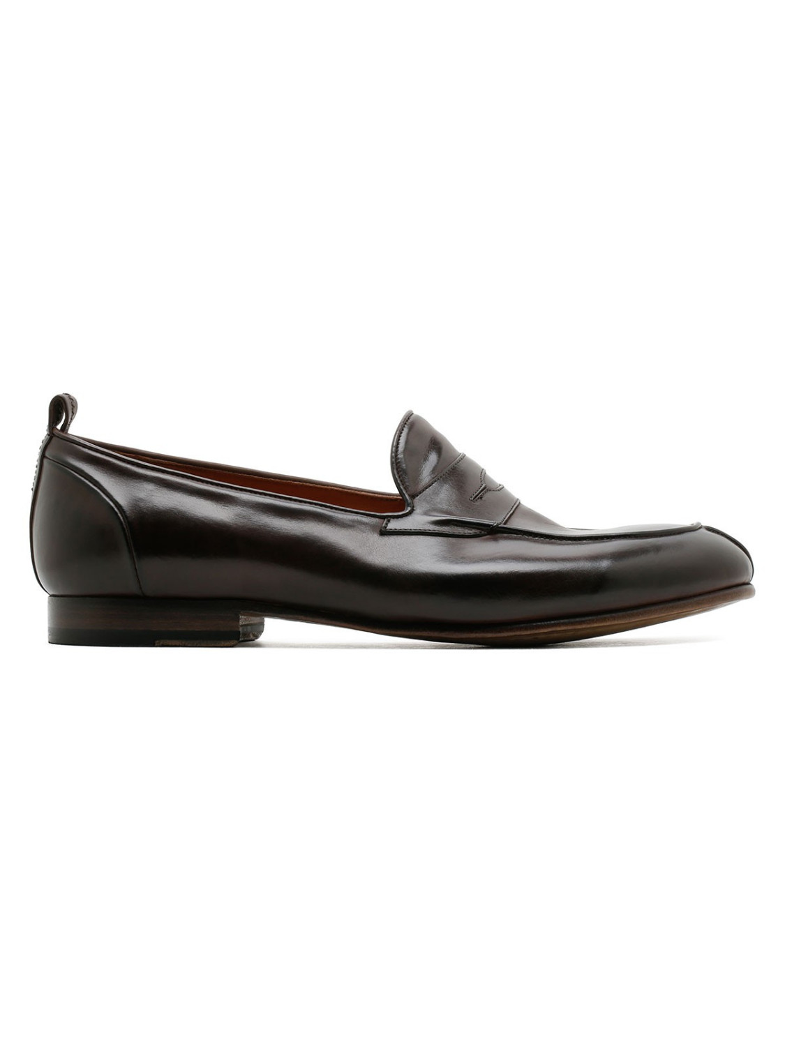 Dark brown leather loafers