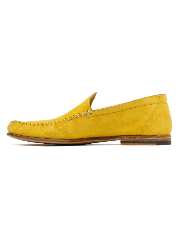 Yellow deer leather loafers