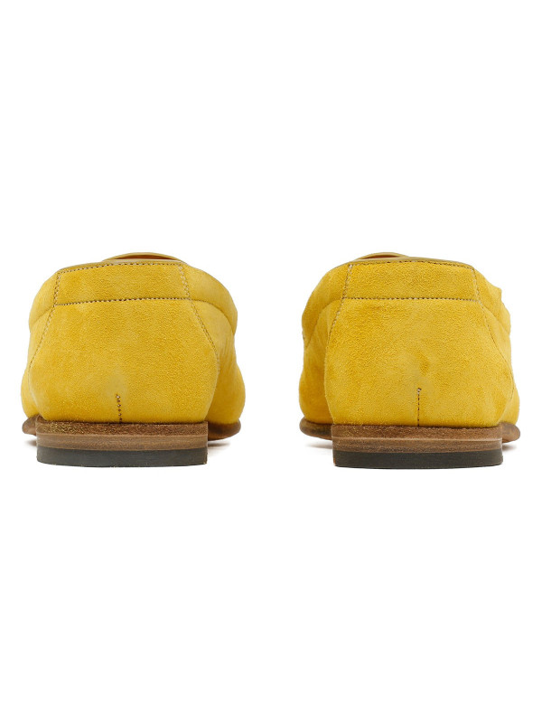 Yellow deer leather loafers