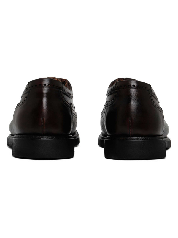 Dark brown leather Derby shoes