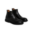 Black leather Beatles ankle boots