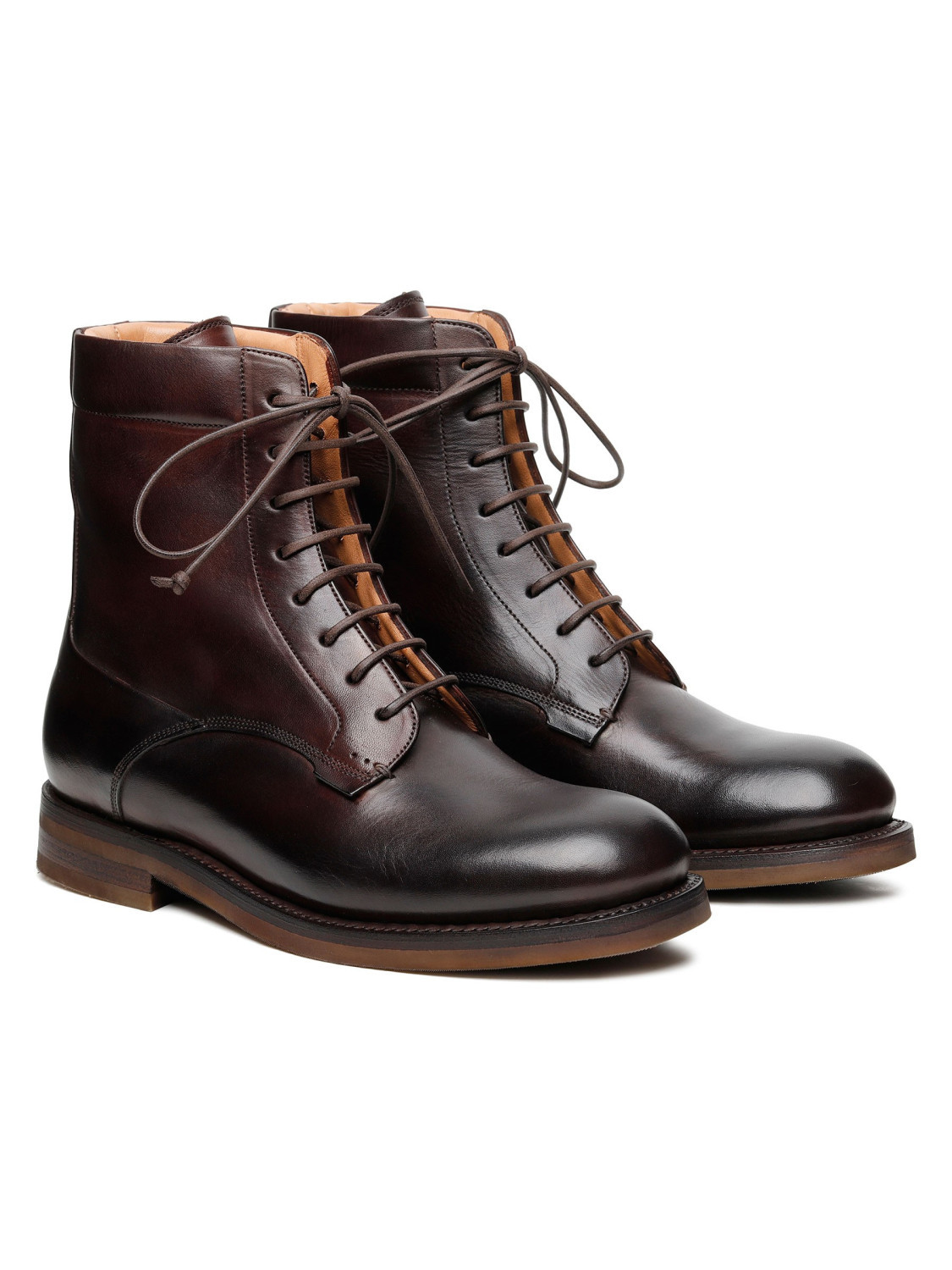 Courmayeur dark brown leather booties