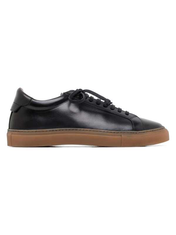 Romilly black leather sneakers