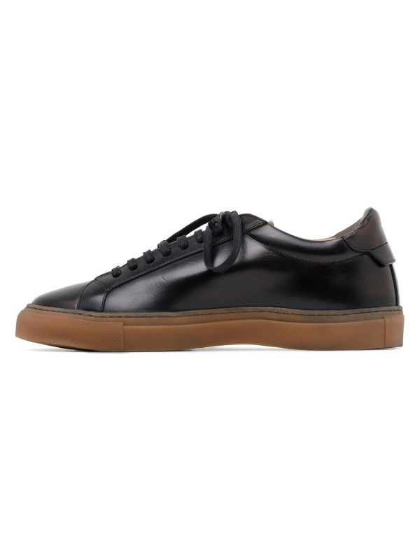 Romilly black leather sneakers