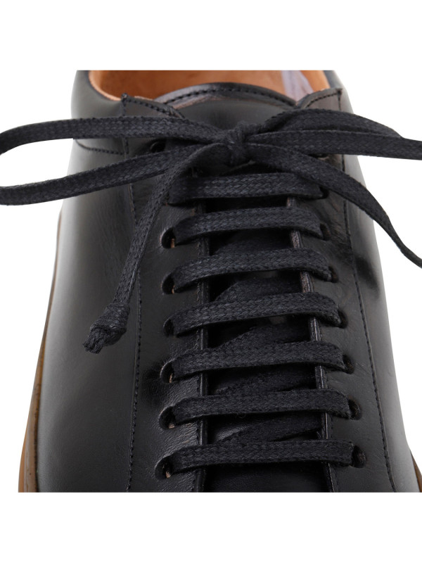 Romilly black leather sneakers