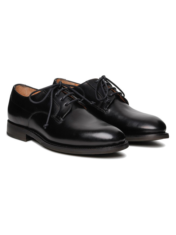 Firenze black leather Derby shoes