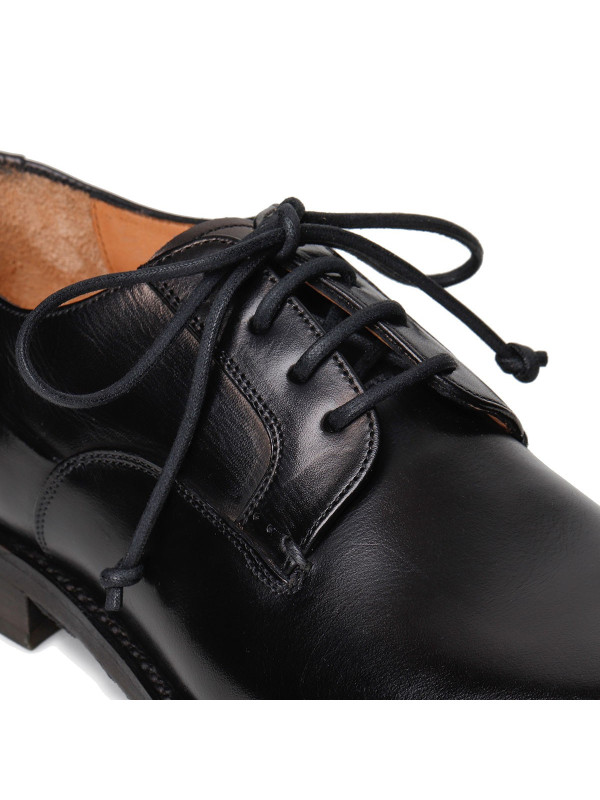 Firenze black leather Derby shoes