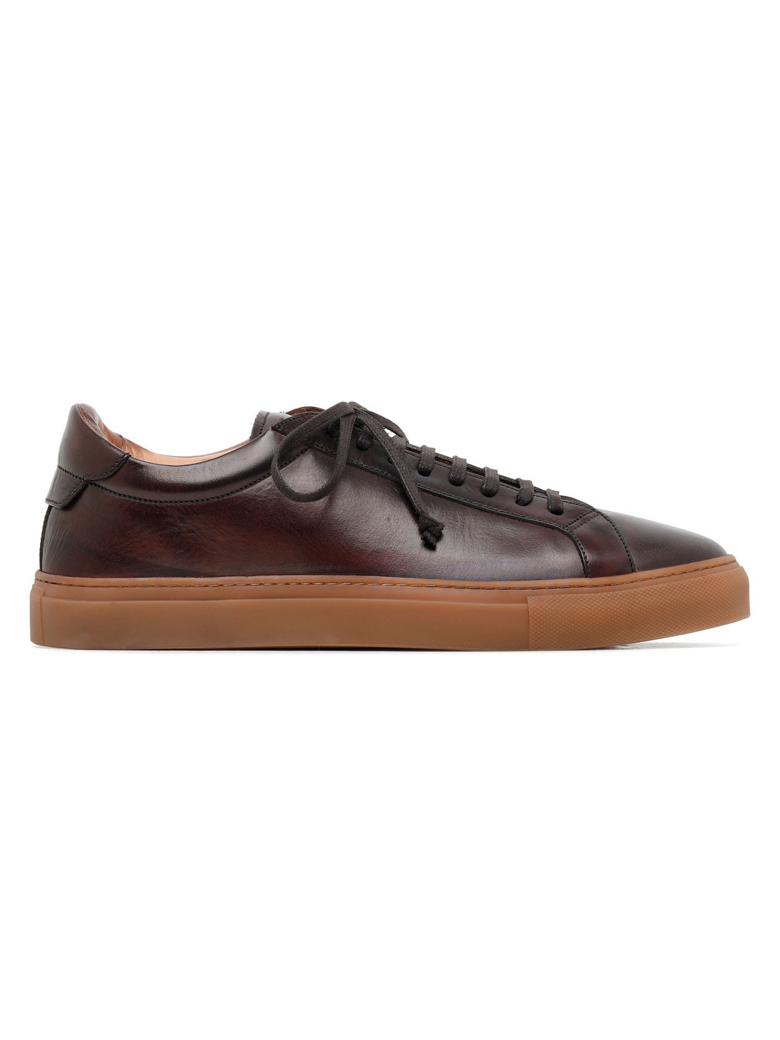 Silvano Sassetti Sneaker Romilly in pelle marrone scuro