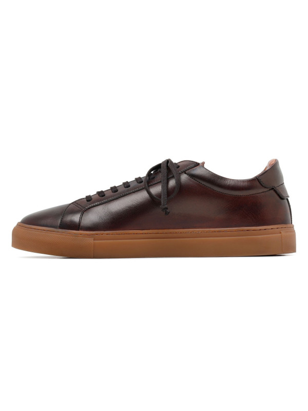 Romilly dark brown leather sneakers