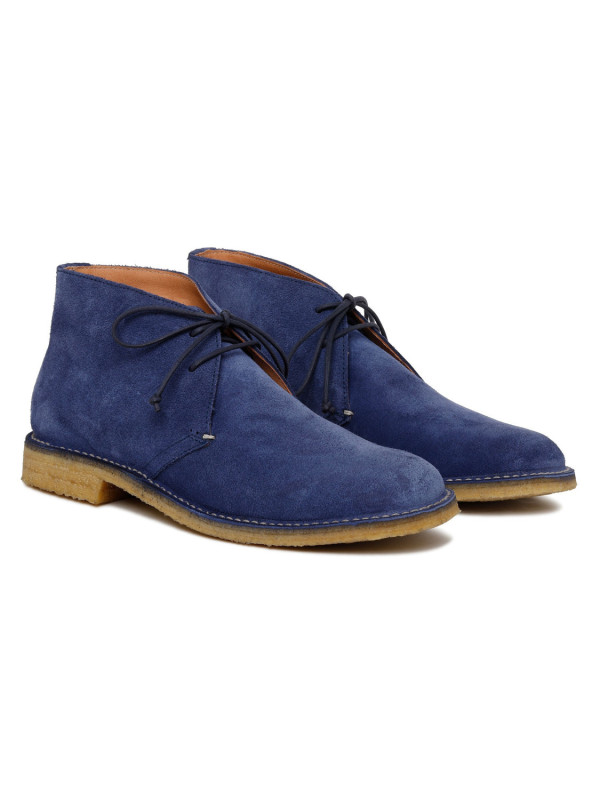 Londra blue suede ankle boots