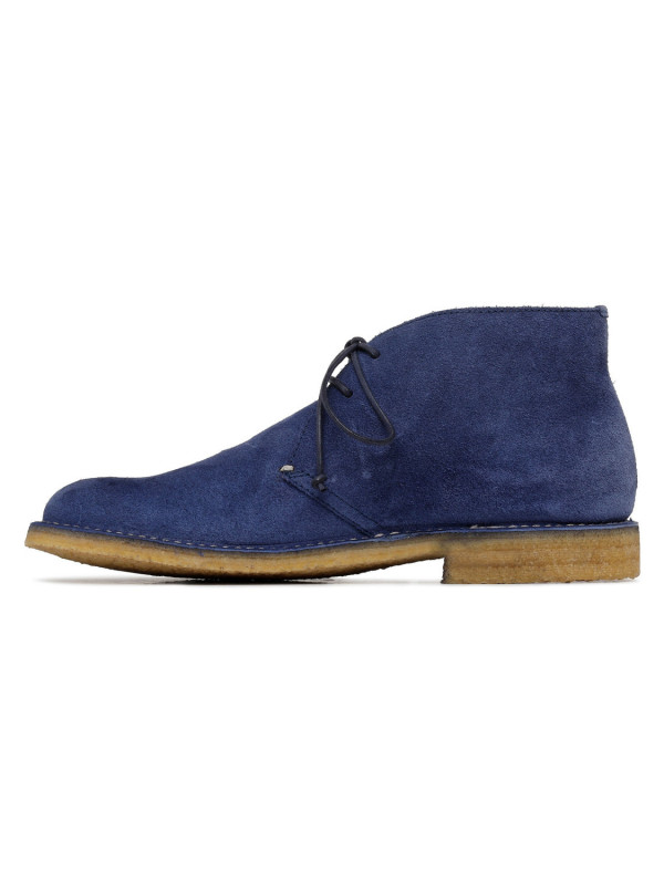 Londra blue suede ankle boots