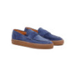 St. Tropez blue suede loafers