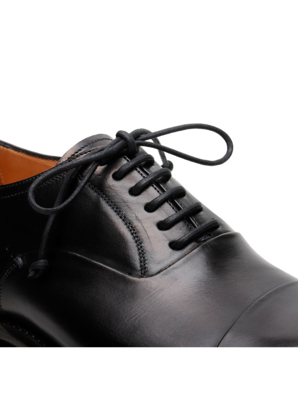 Parigi black leather Derby shoes