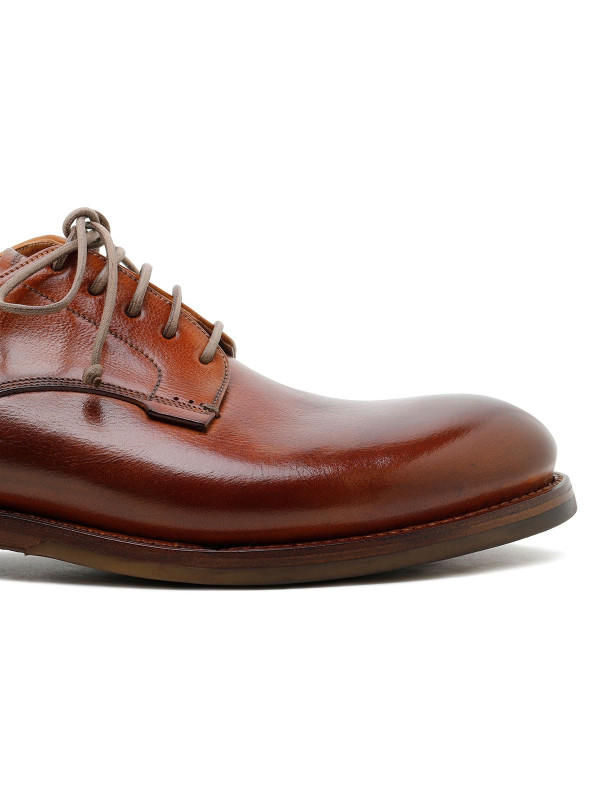 Zurigo brandy-hue leather Derby shoes