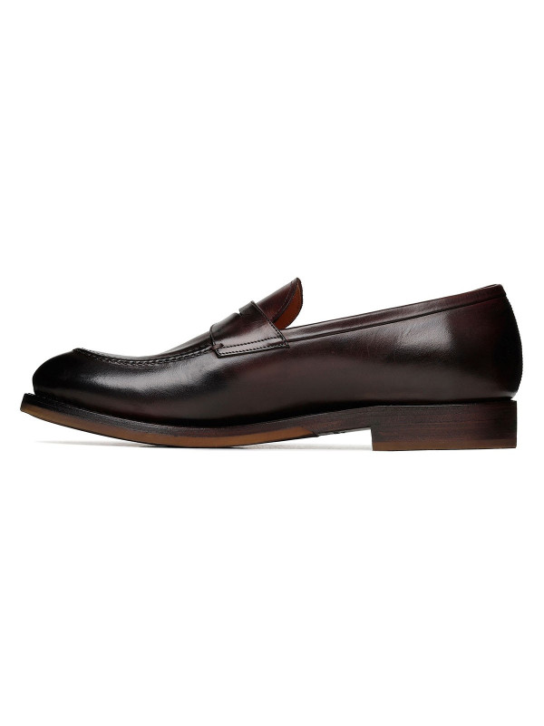 Bologna dark brown leather loafers