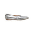 Metallic silver slippers