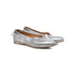 Metallic silver slippers