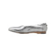 Metallic silver slippers