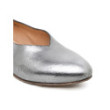 Metallic silver slippers