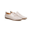 Cream-hue calf leather slippers