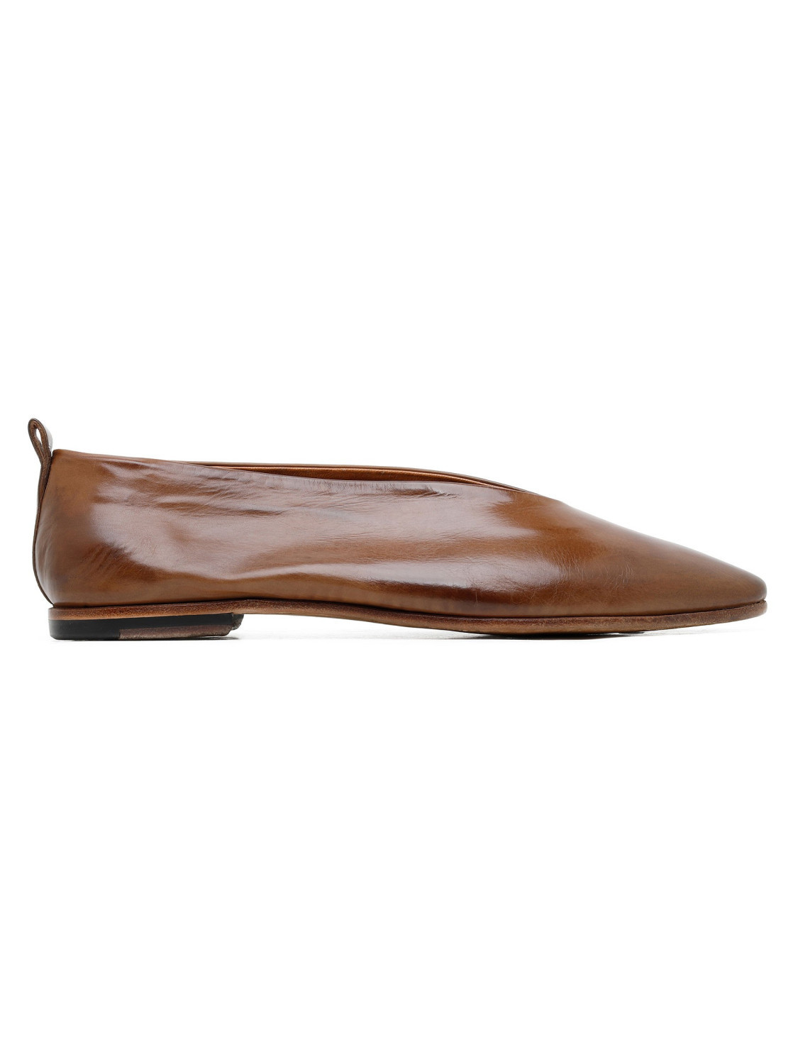 Brown calf leather slippers