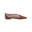 Brown calf leather slippers