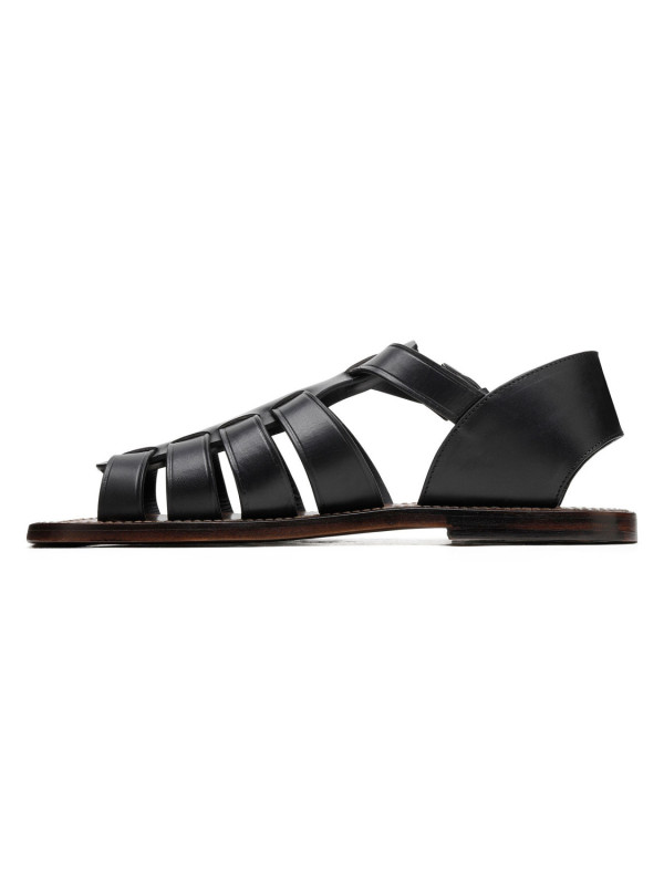 Sandali Gladiator in pelle nera