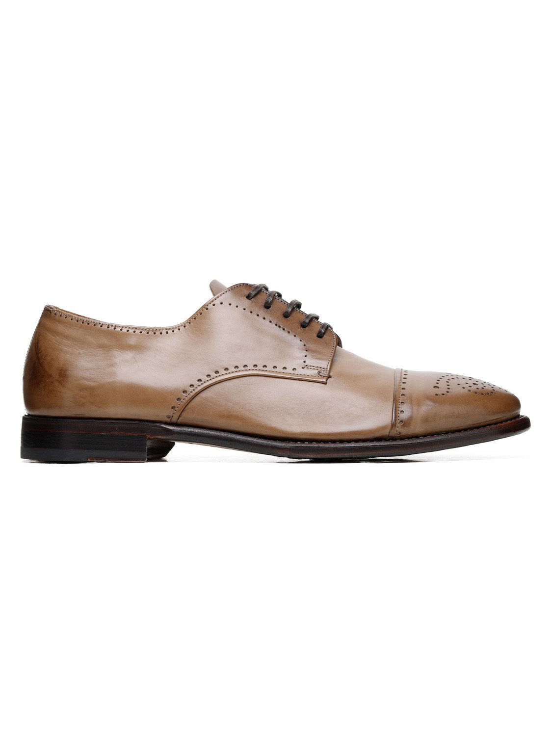 Brogue leather Derby shoes